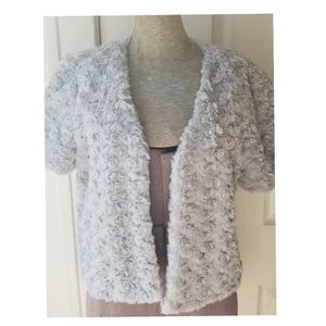Mac & Jac Faux Fur Pale blue Short sleeve jacket